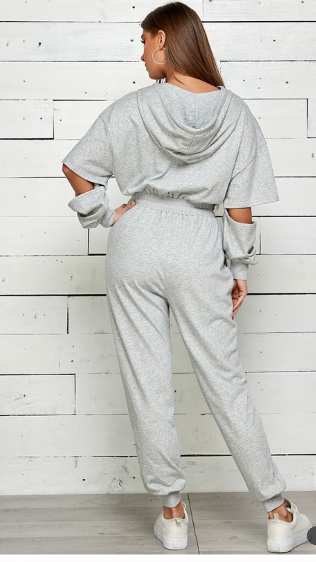 ****Arrived You Cut Off Jumpsuit