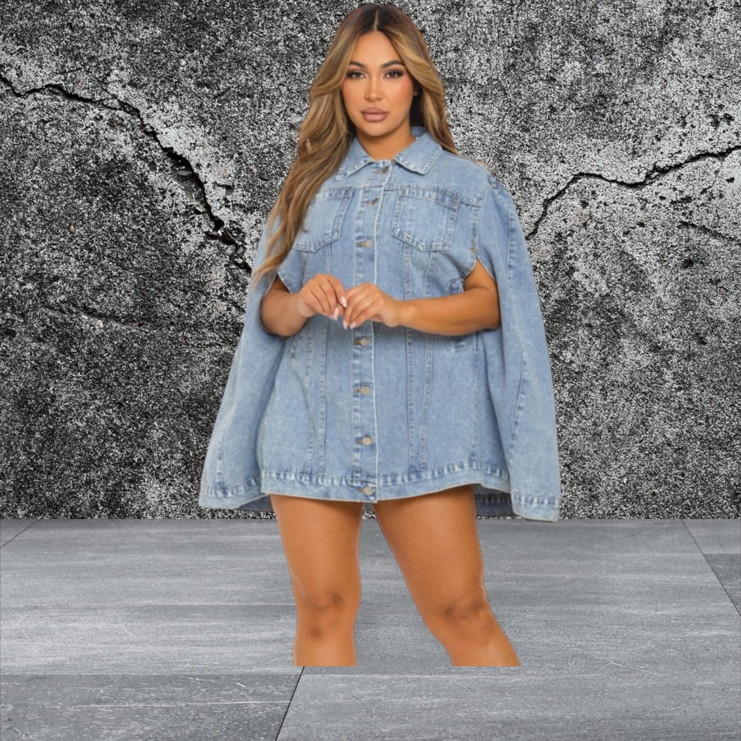 ***DENIM CLOAK/CAPE