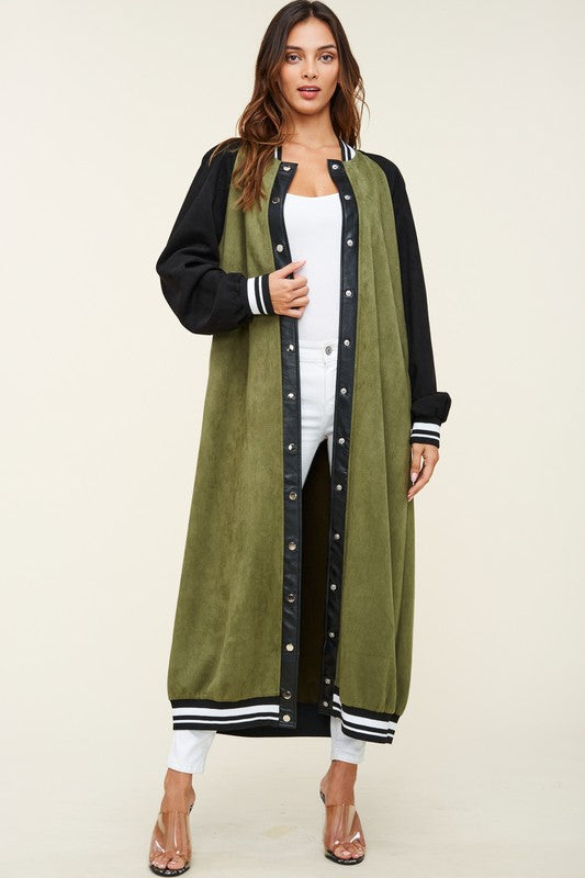 MAXI BASEBALL COAT