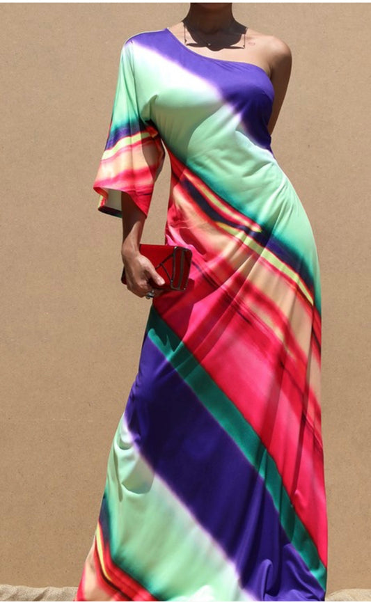 ***COLOR SWIRL MAXI DRESS***