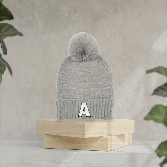 LETTER A POM POM HAT