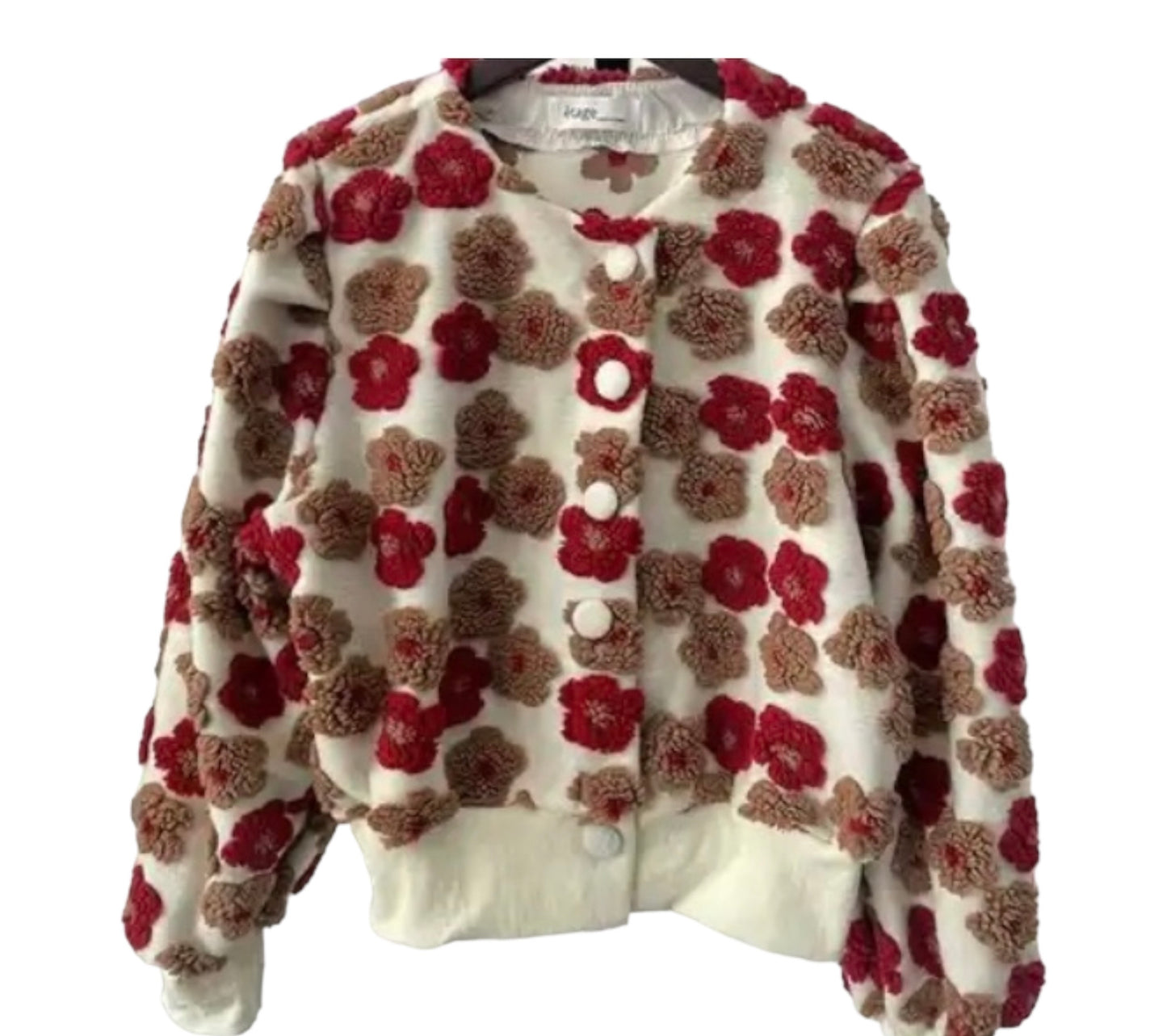 Flower Sherpa Sweater