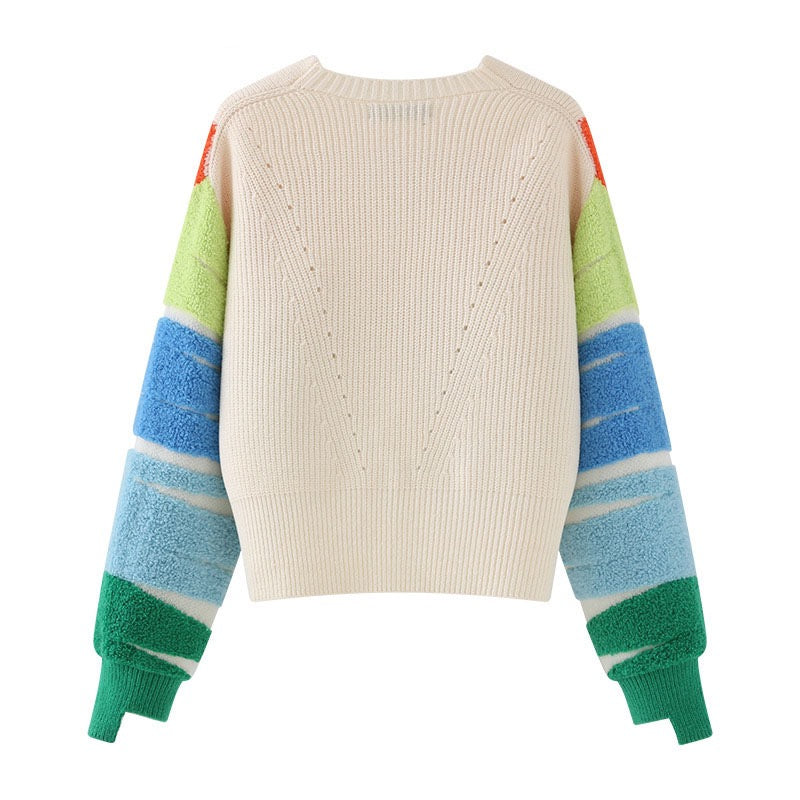 ARRIVED Stripe V-Neck Sweater