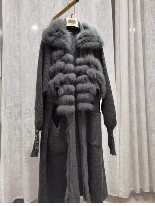 Fur Swing Sweater w/ Belt