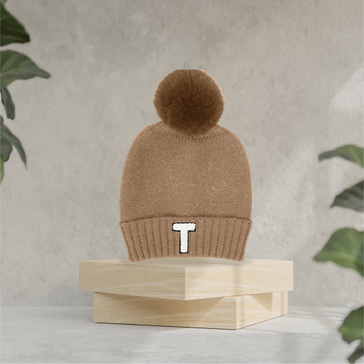 LETTER T POM POM HAT